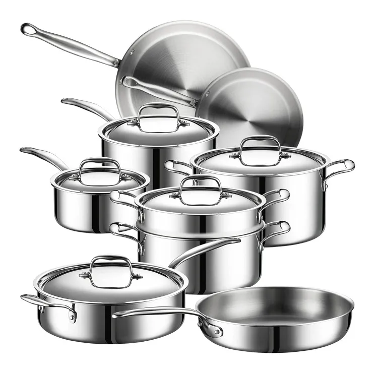 Factory Hot Sale Pre Owned Cookware Set New Stainless Steel Meet ...