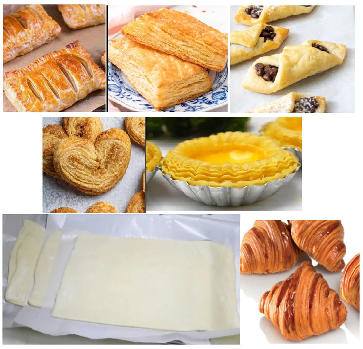 3500 Puff Pastry Making Machine Multi Layers Pastry Dough Production Line Fully Automatic