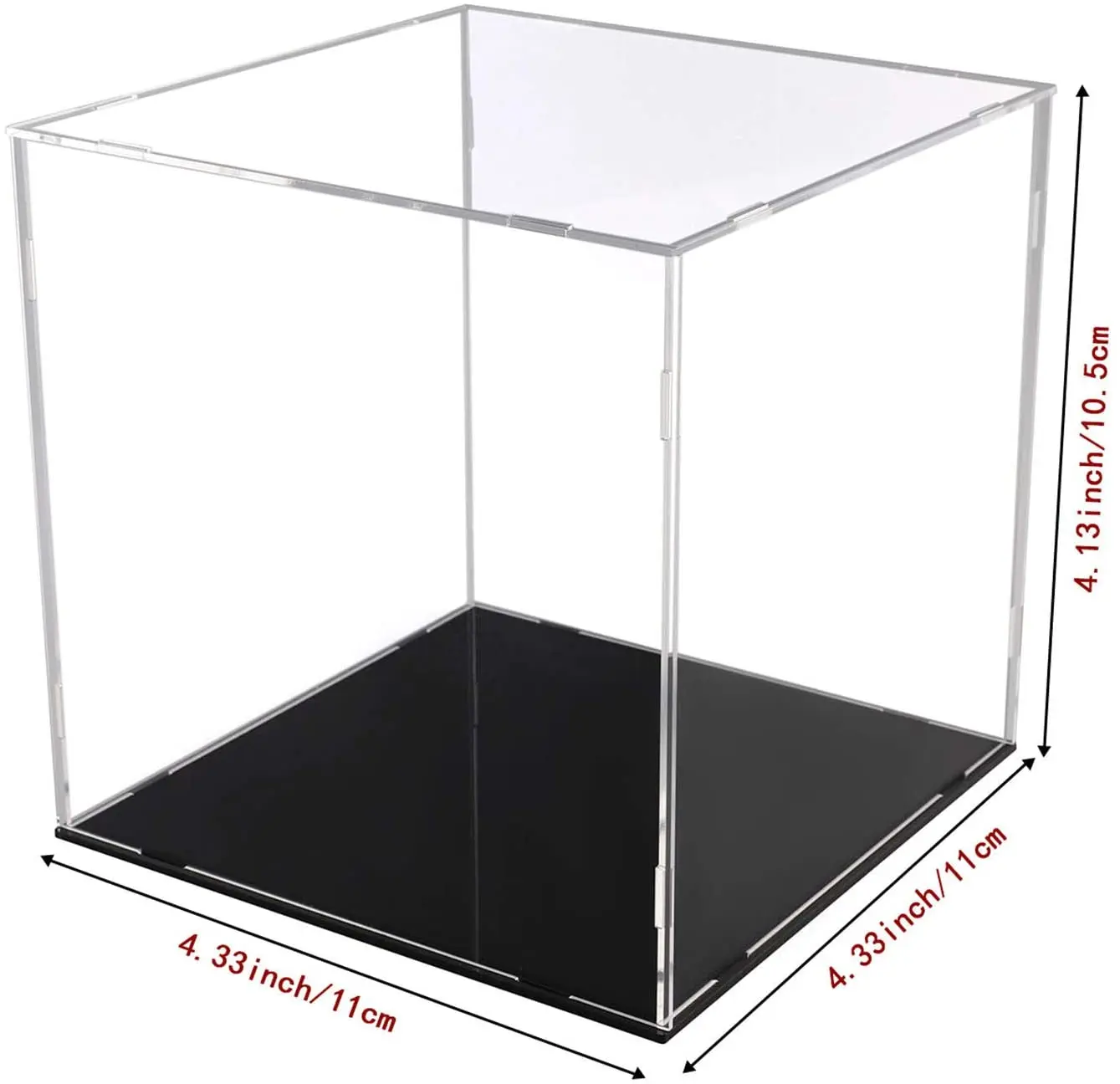 Clear 4x4x4 Acrylic Display Case Assemble Collectibles Box Acrylic ...