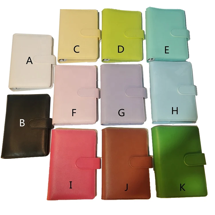 Wholesale Notebook 6 Rings Spiral Business Planner Work Agenda Budget Binder Macaron Candy Color 1301