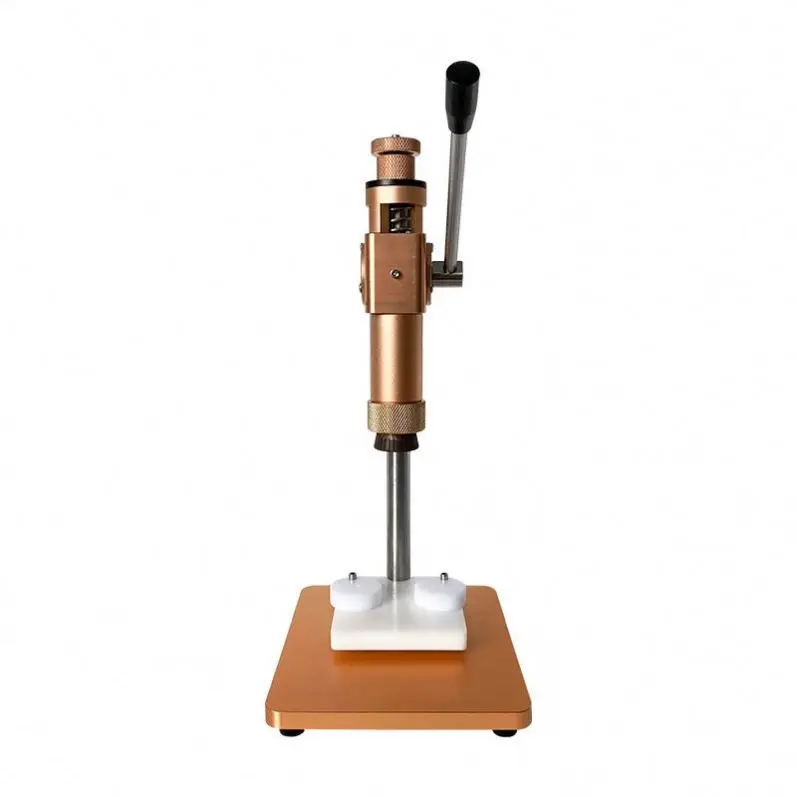 TEBAK New Silver Pneumatic Perfume Bottle Cap Press Machine, Cap Twister, Spray Nozzle Bottle Cap Machine