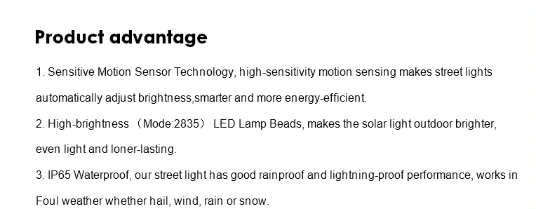 Hot Sale Solar Street Light with All in One Solar Lamp with radar Sensor Good Price in Outdoor