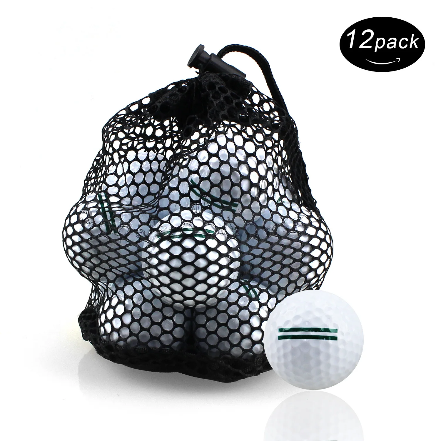 12pieces Balls With Carring Bag Golf Driving Range Balls 2 Layers