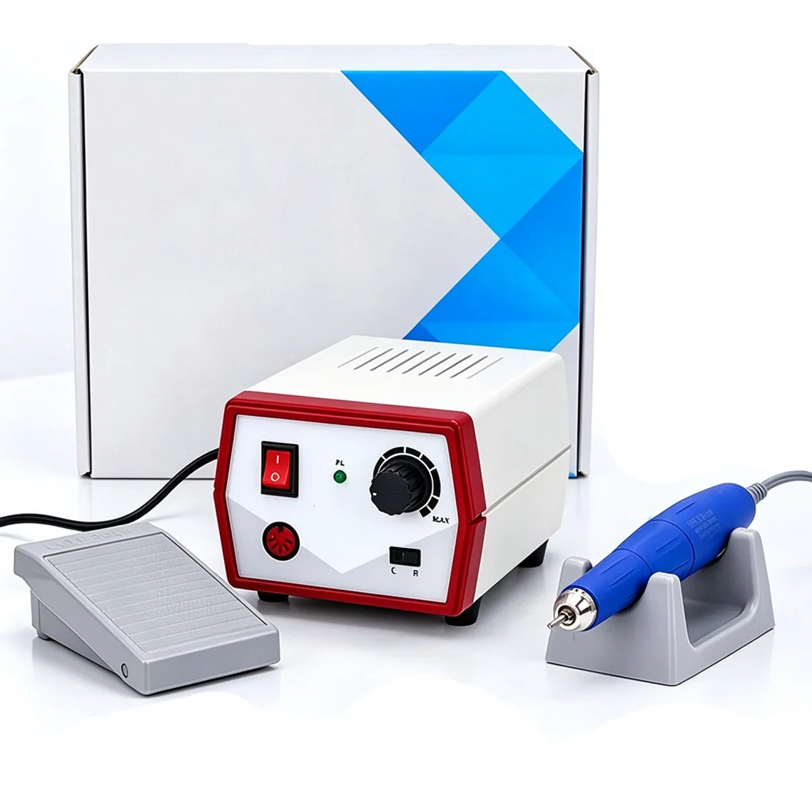 OEM Strong 204 + 105L Electric Nail Drill Machine 40000RPM Micromotor Handpiece Manicure Pedicure Nail File for Acrylic Gel Nail