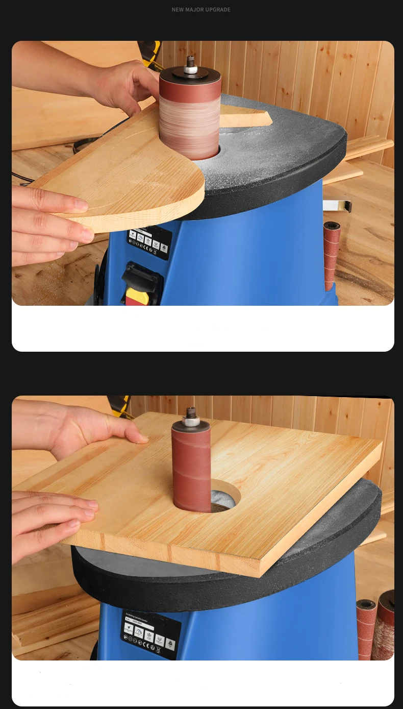 14'' Oscillating Spindle Sander Spindle Vibration 6 Kinds Of Sand Belts