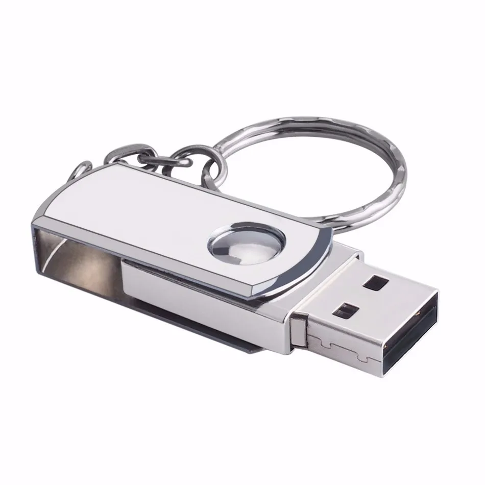 Custom Logo USB Memory Disk in Stock OTG Metal USB Flash Drive for Wedding Gifts