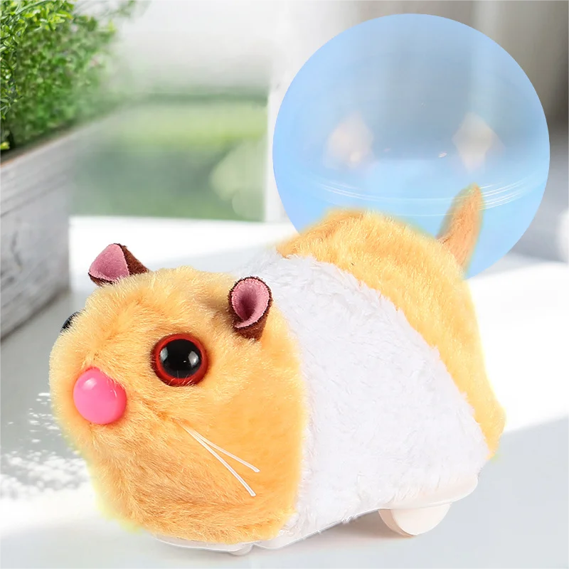 Factory Direct Cartoon Shape Pet Plush Toy Hamster Rabbit Electric Rolling Cat Toy