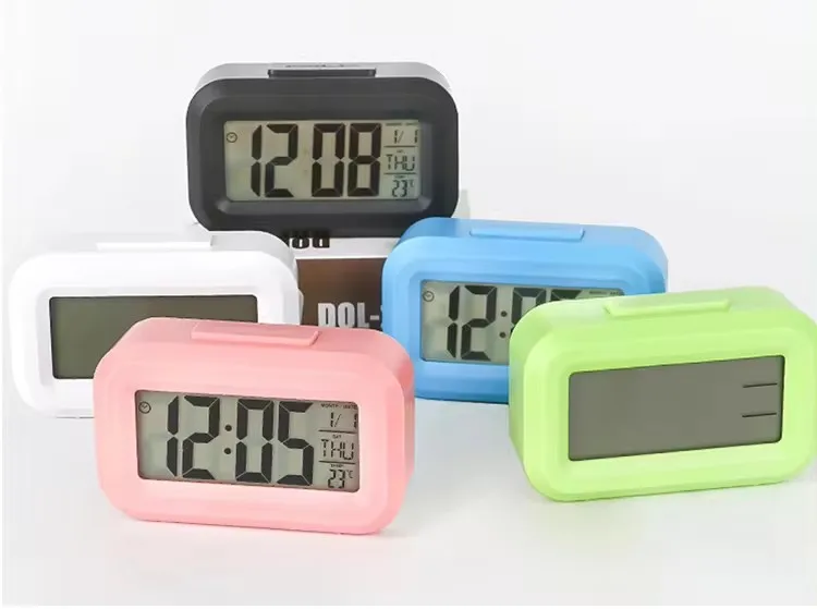 Hot Selling Manufacture with Mini Date Temperature Timer Office Bedroom Study Alarm Clocks Smart Table Night Light Clock