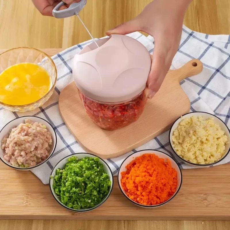 Kitchen Accessories Portable Hand Pull String Garlic Mincer Onion Cutter Hand Press Garl aperçu 5