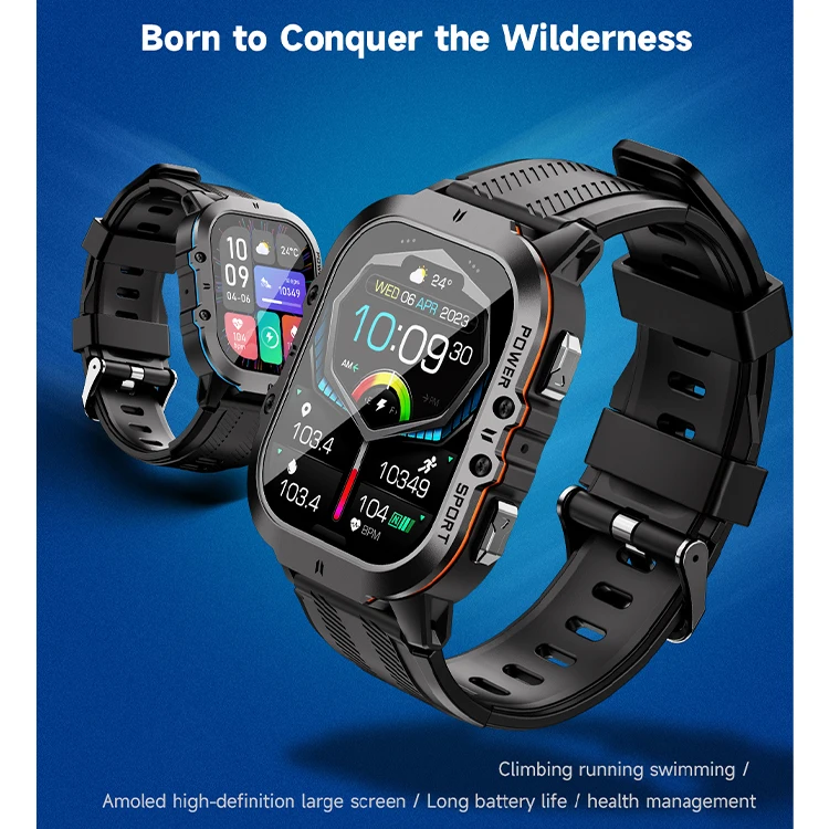 2024 AMOLED Smart Watch C26 Outdoor Sport Waterproof