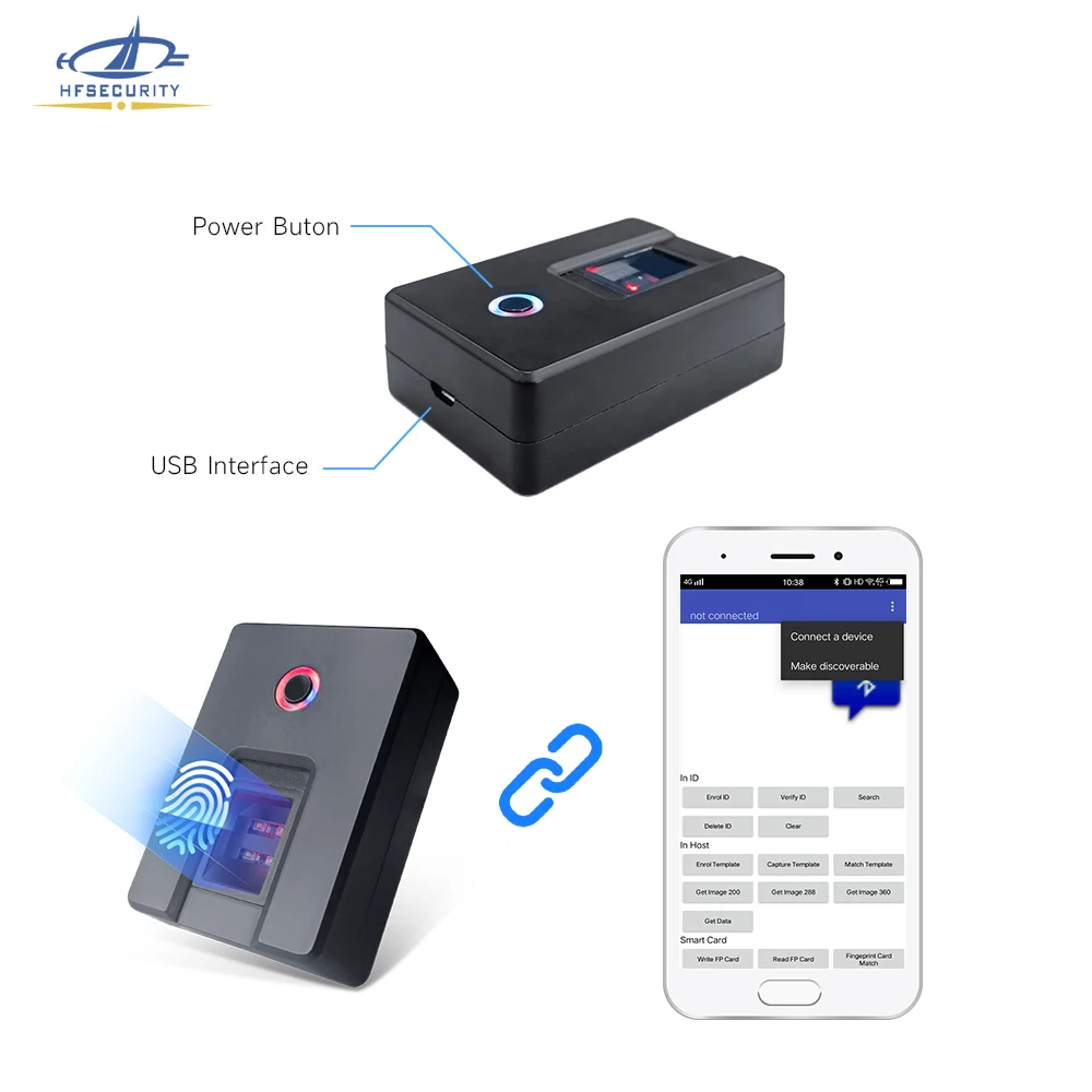 Wireless Finger Print Scanner Fingerprint Reader HF4000plus Free Sdk Biometric Fingerprint Scanner