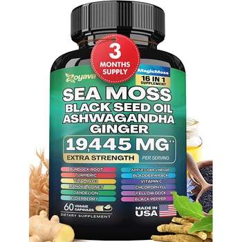 Moss Seed Oil Capsules Immune Support Energy Booster Healthcare Supplement for Adults Enhanced Immunity Panax Immune Enhancer