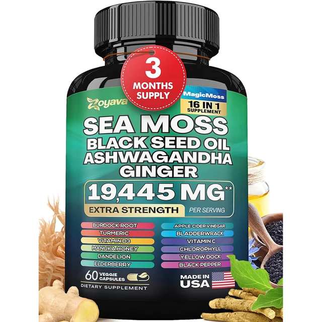Moss Seed Oil Capsules Immune Support Energy Booster Healthcare Supplement for Adults Enhanced Immunity Panax Immune Enhancer