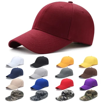 Factory Wholesale 100% Polyester Hard Top Structured Plain 6-panel Sports Gorras De Hombre Baseball Cap Custom Logo Blank Hats