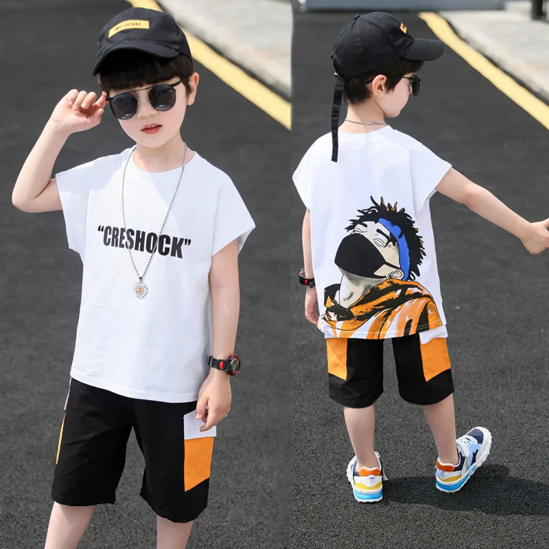 Cool Hip Pop Style Kids T-shirts Boy T-shirt Short Pants Boys
