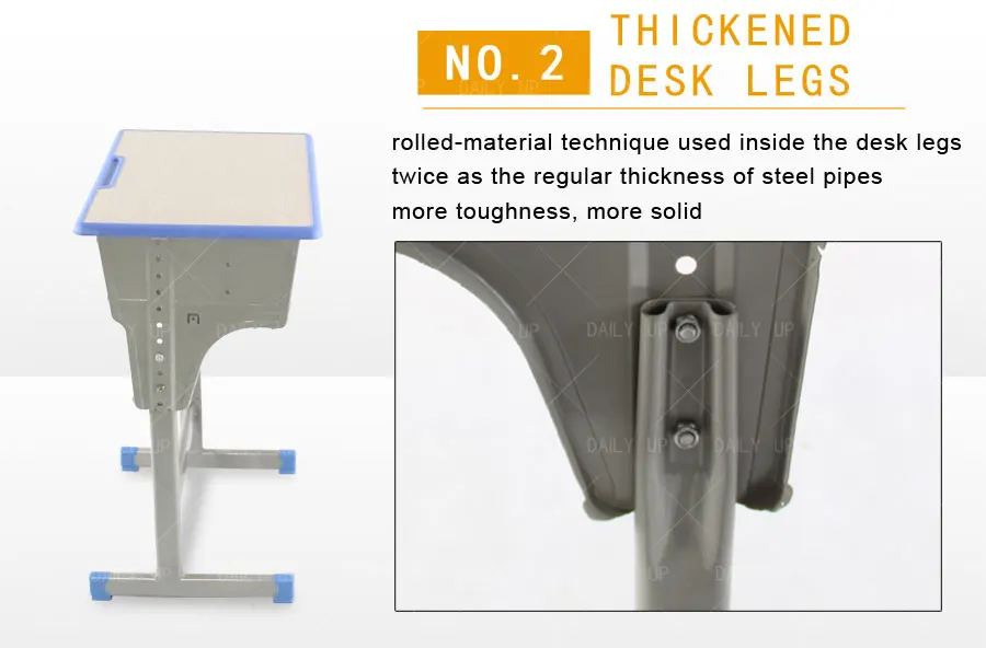 School 2 People Desk And Bench Wooden Primary School Tables and Chairs University Furniture