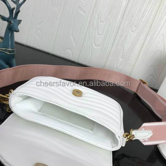 Luxury Famous Brand Leather handbag cowhide bag hardware high quality bag for woman