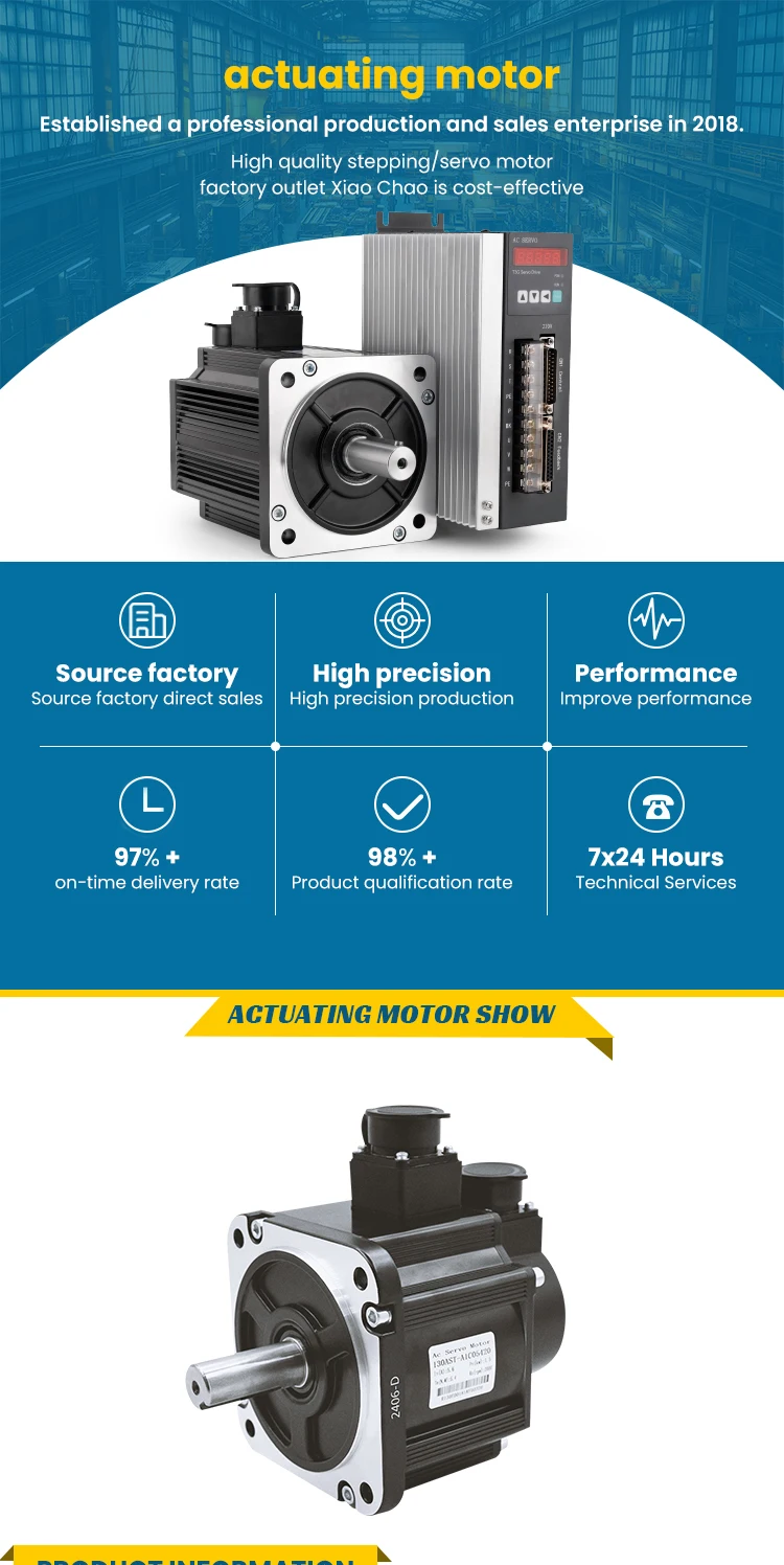 Server Motor Driver Compact 220V 850W Single-Phase AC Servo Motor 5.4N.m Torque Speed ...