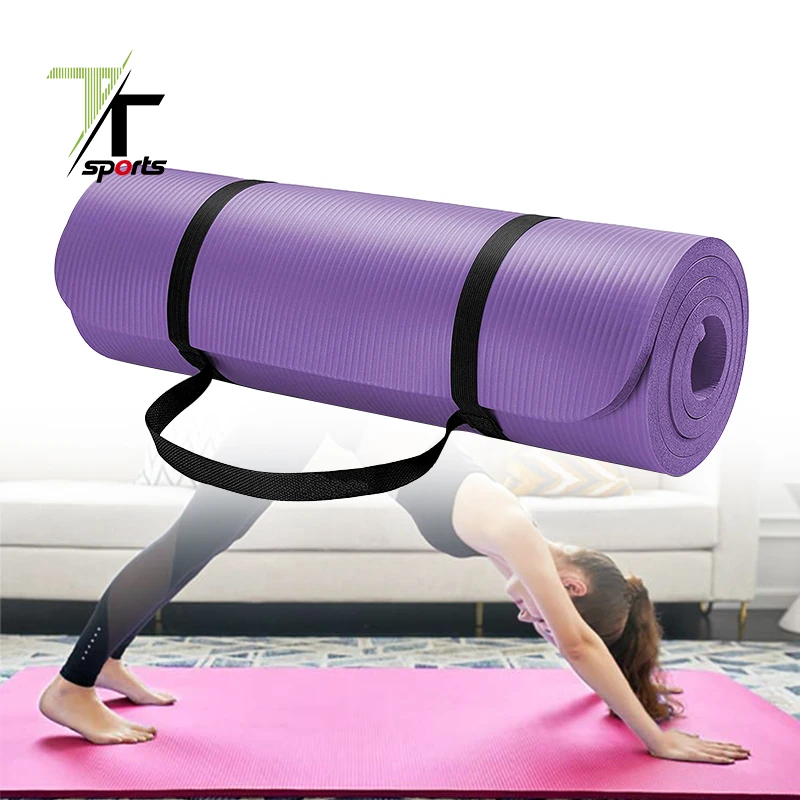Non Slip Organic Eco Friendly Exercise Fitness Home Gym Sport Fitness Exercise Pilates Pad Travel Foldable NBR Workout Yoga Mat