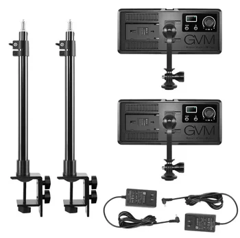 GVM 20W 2pcs RGB LED Video Light with APP Control Desk Photography Lighting for Youtube Live Gaming Photo Lamp Video Recording detail image