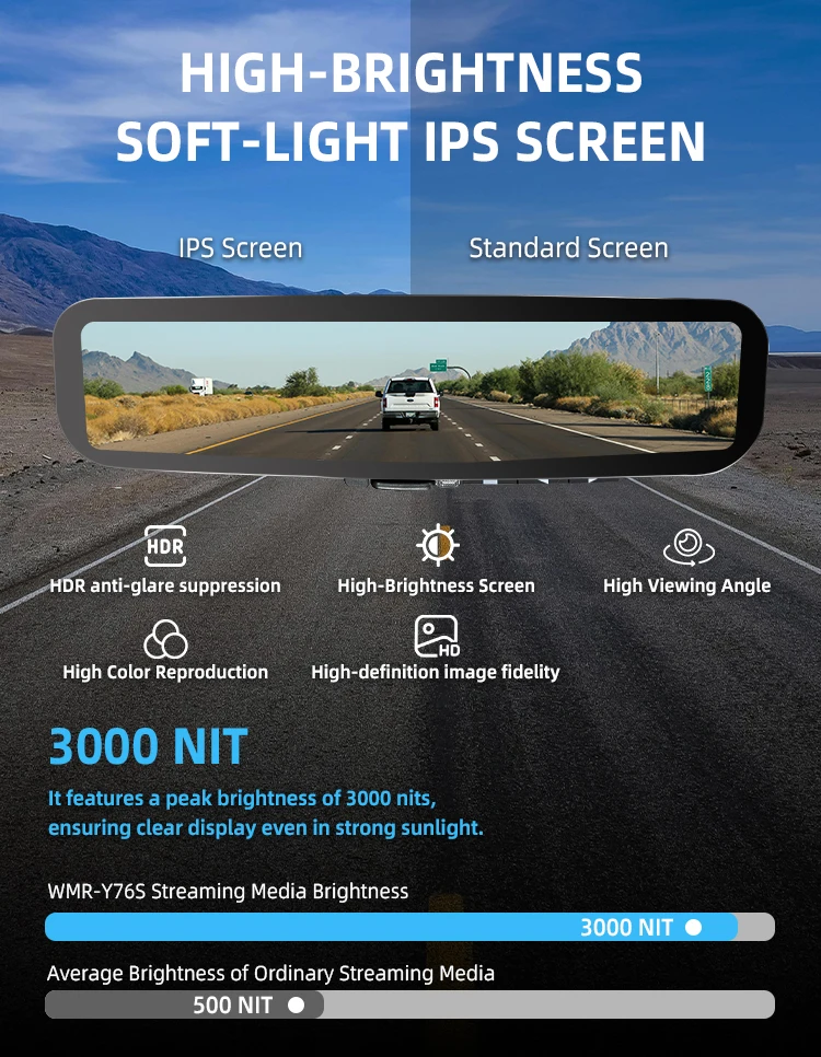 product wemaer for byd m9 lvds dual wifi digital streaming 2k1080p car camera 92 inch full touch screen rearview mirror dashcam-4