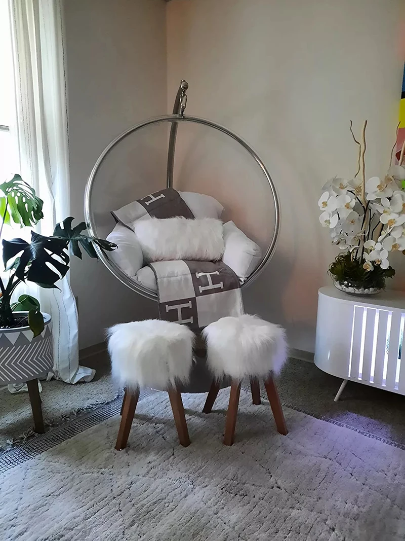 Outdoor Acrylic Egg Chair Swing Hanging Egg Chair Garden Single Swings