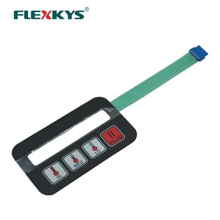 customized printing function push button led membrane switch for washing machine