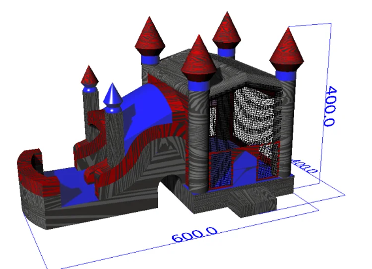 Grey Inflatable Bouncer House Inflatable Bouncing Castle Combo Slide