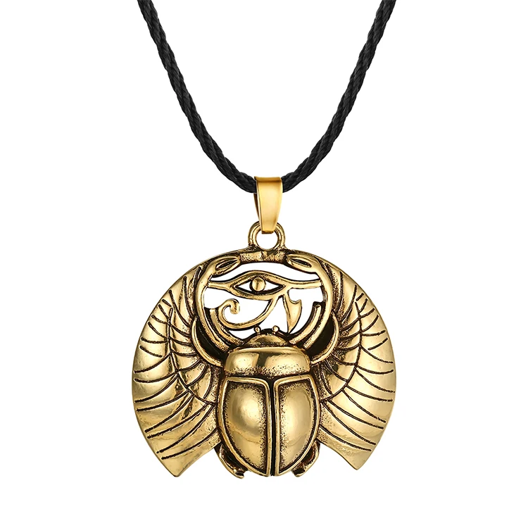 Mens necklace Glamour Fashion Egyptian Scarab Necklace Egyptian Necklace Egyptian Glass Pendant Necklace 