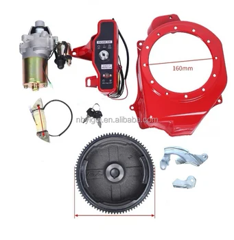 ENGINE PARTS ELECTRIC START KITS GX160 GX160 GX200 5.5HP 6.5HP 7HP 2KW 3KW GENERATOR HOUSING STARTER MOTOR FLYWHEEL CHARGE COIL