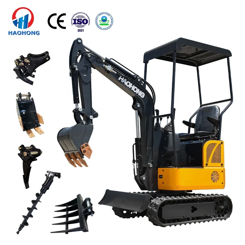 Factory Direct Sale 3.5 Ton Digging Machine Mini Excavators 1.5 Ton 1 Ton Micro Digger for Sale