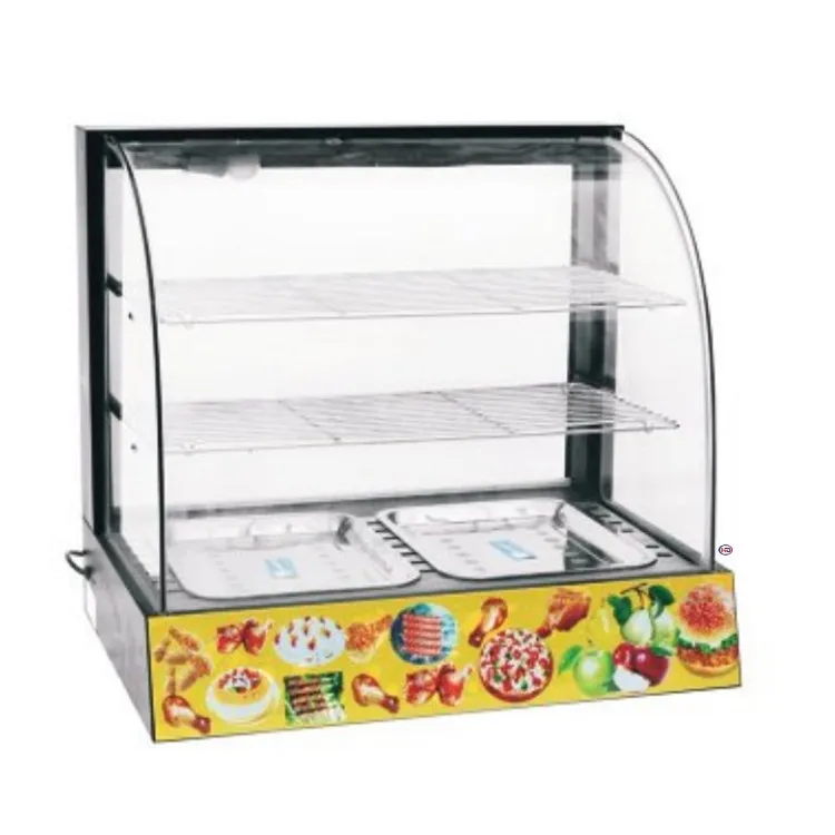 Fast Shipping 3 Layers Commercial Electric Glass Food Warmer Display Showcase