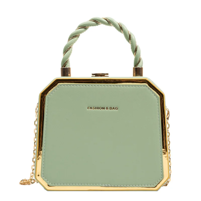 New Chain Box Bag Texture Internet Celebrity Niche Design Shoulder Bag Korean Version Ins Messenger Bag Female