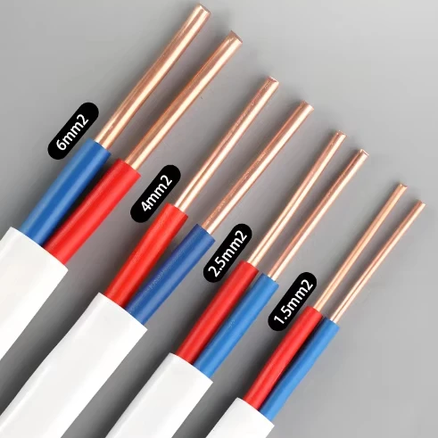 Dây điện H03VVH2-F/bvvb hộ gia đình cung cấp điện mở vỏ bọc dây đồng Cáp dòng 2 3 lõi 0.75mm 1mm 1.5mm 2.5mm