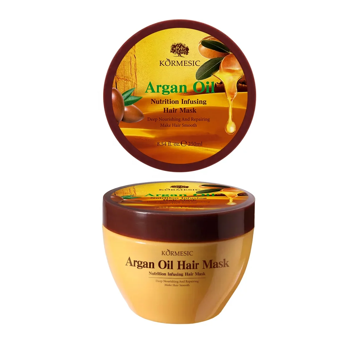 KORMESIC Private Label Organic Argan Oil Hair Deep Repair Cream Masque Keratin Mask for Hair