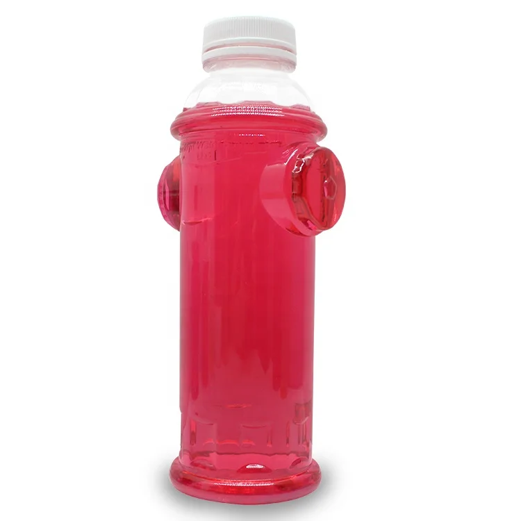 Fire Hydrant Shape 300ml 460ml 470ml Juice Beverage Bottle Packaging Clear Plastic PET Bottle