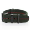 Vert armée rouge avec boucle noire