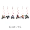 Coloré-6pcs tourbillon suspendu + carte