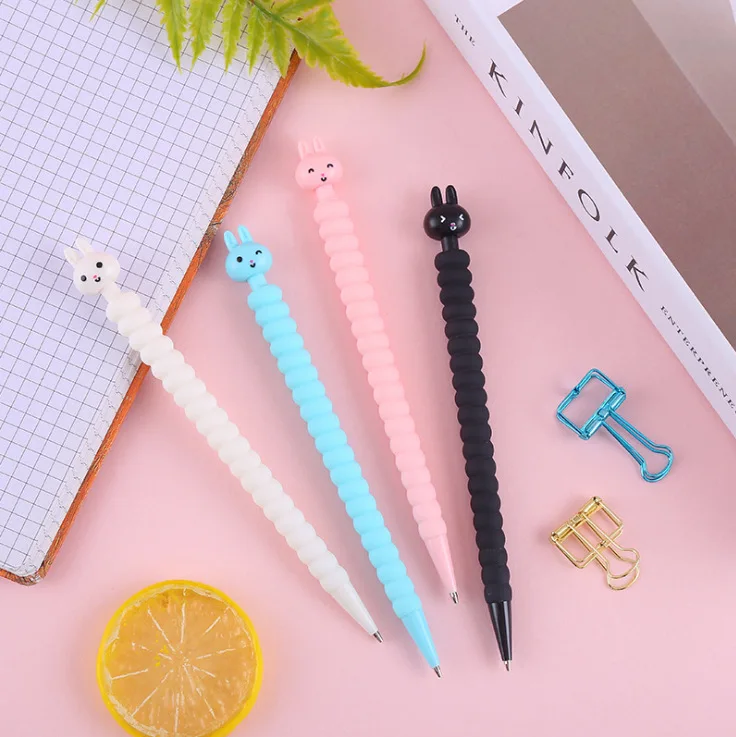 Korean Version Cartoon Girl Heart Small White Rabbit Automatic Pencil Mechanic Pencil for Students