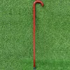 One-piece twisted red solid wood cane