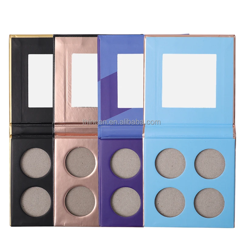 Custom Color Empty Square Cosmetic Eyeshadow Palette 4 Pan Eyeshadow Palette