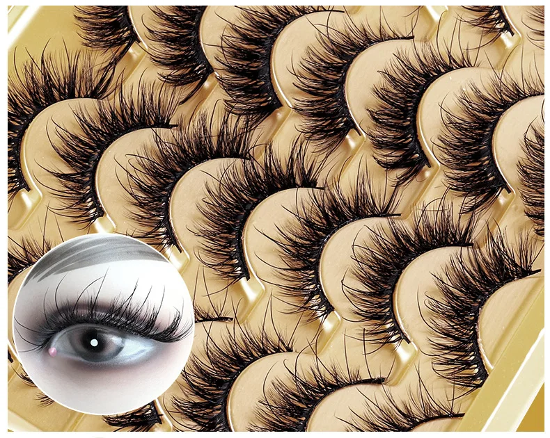 Wispy Super Fluffy Natural Slender Light-weight Reusable Faux Mink Cat ...