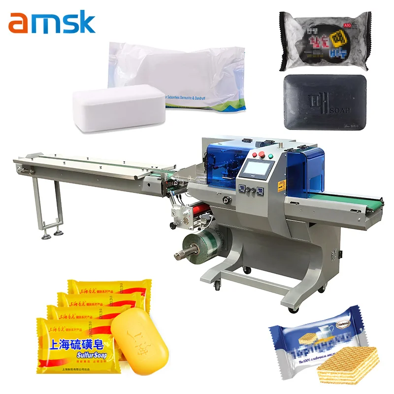 BG-350 Horizontal Solid Soap Flow Wrapping Packaging Machine Automatic Bar Soap Bowl Flexible Packing Machine for Pillow Bag