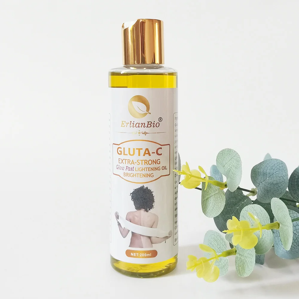 glutathione whitening oil Best Natural Organic CE Certified Hot Selling Glutathione Vitamin c Private  Label Whitening Oil for Black Skin
