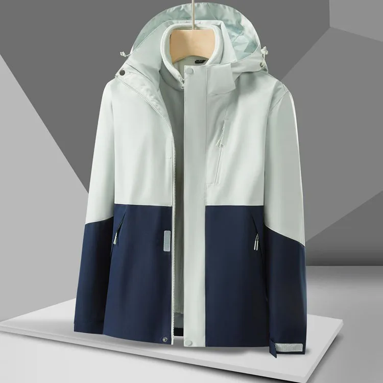 2024 New Design High Quality Men's Mountain Jacket Winter Warm Hooded Rain Jacket Waterproof Coat Pl