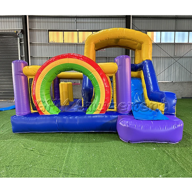 Cheap kids inflatable bounce house jumping castle with slide combo