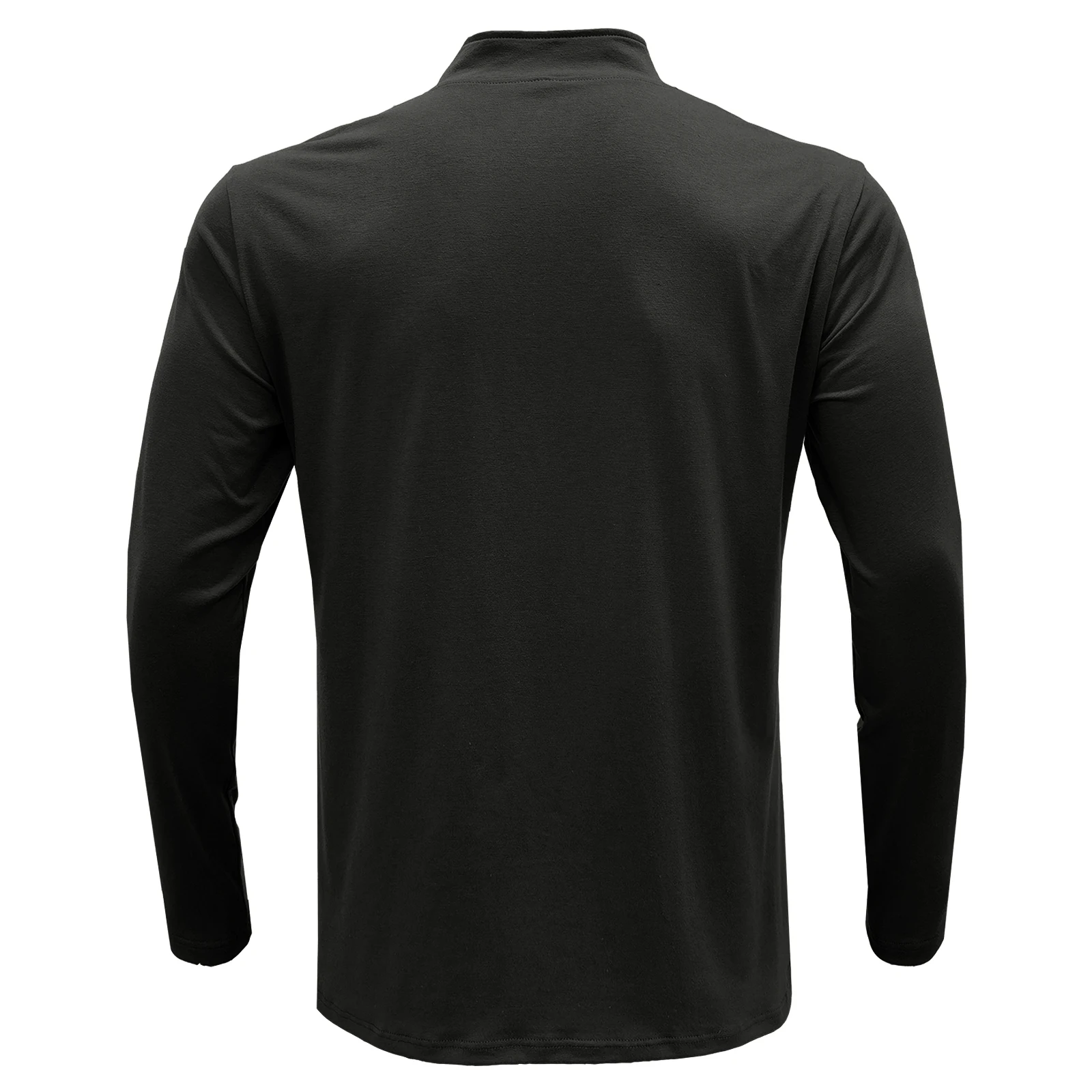 T-shirt da uomo Europea Americana colletto rialzato pullover con cerniera Polo camicia da combattimento a maniche lunghe da allenamento957_voghion.com