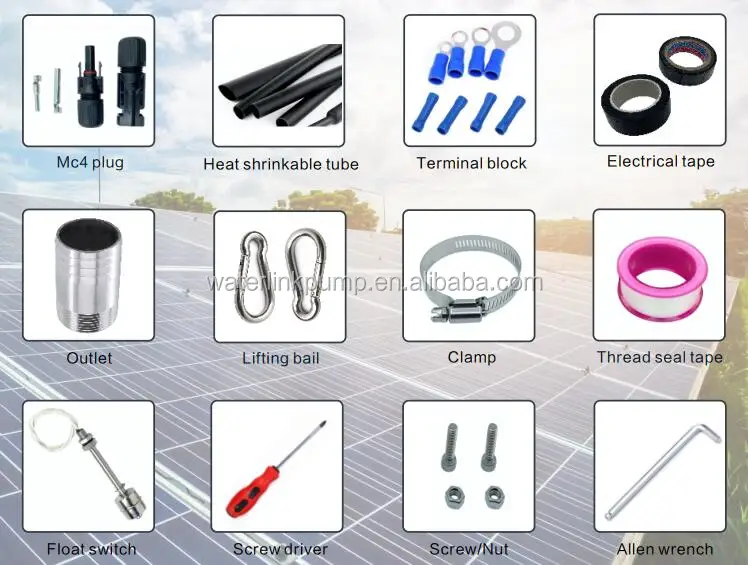 Насос высокого давления для воды на солнечной батарее 1,1 кВт