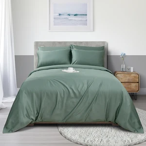 OEKO-TEX Certified 100% Lyocell Solid Designer Quilt Cover Bedding Design Linen Bed Linens Bedsheet Set