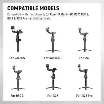 NEEWER Dual Handgrip Compatible with   RS4 RS4 Pro RS3 RS3 Pro RS2 RSC2 Ronin S SC Gimbal, Dual Handle Kit with 2 Mini NATO detail image